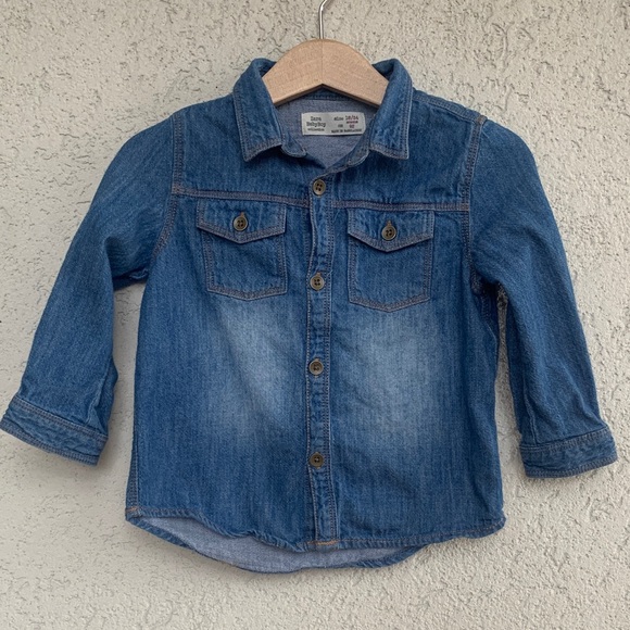 Zara baby boy denim chambray long sleeve button up
Shirt - Picture 1 of 8